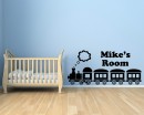 Train Customized Name Children Wall Decals Baby Nursery Name Wall Stickers